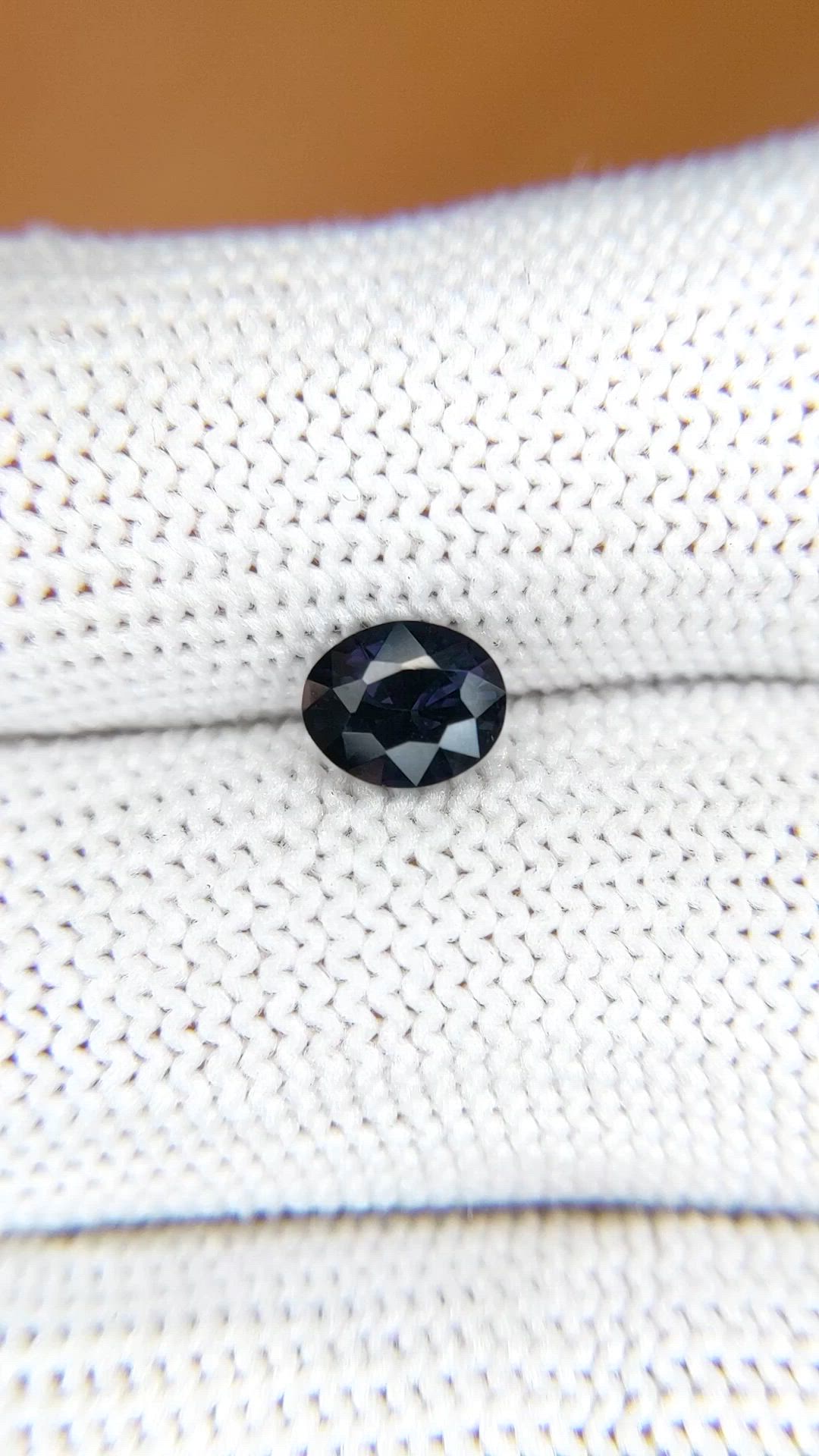 0.94 Ct. Bluish Purple Spinel from Ceylon (Sri Lanka) Size Video