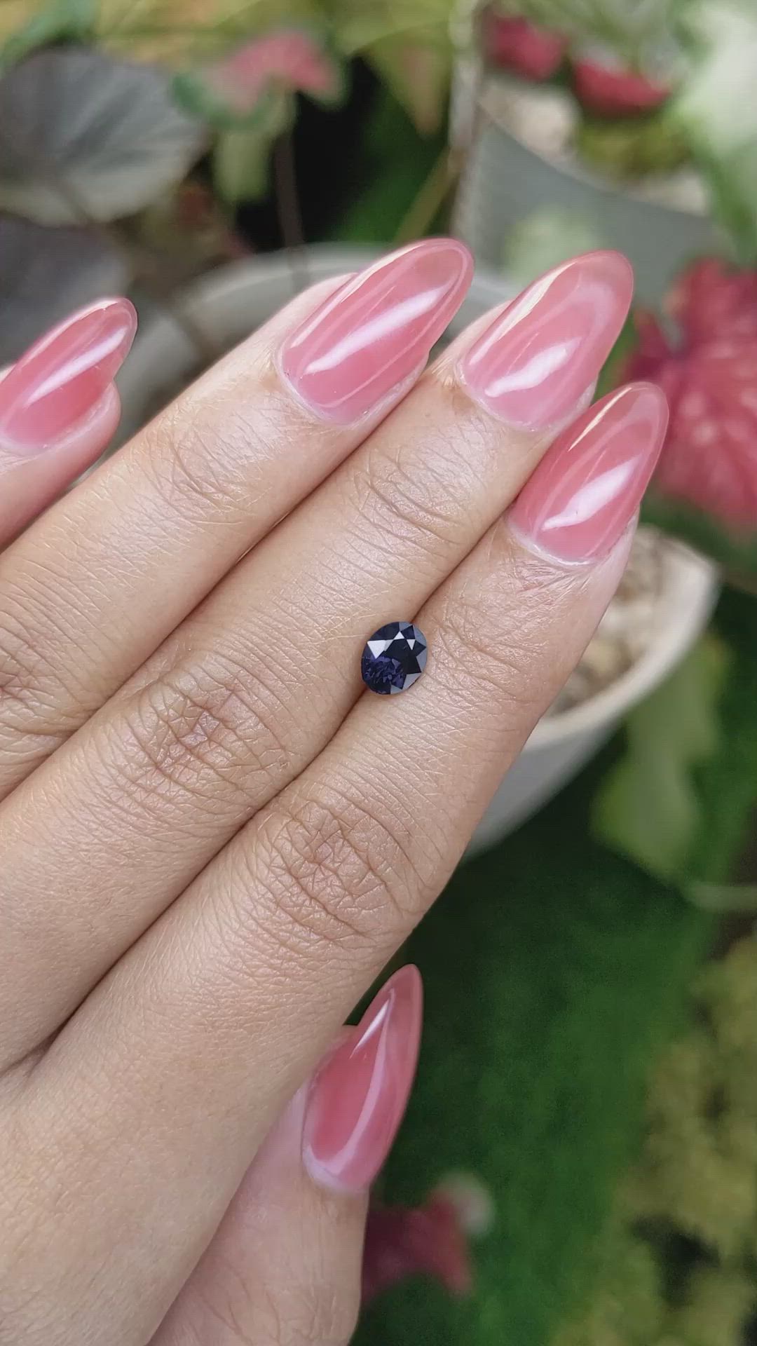 0.94 Ct. Bluish Purple Spinel from Ceylon (Sri Lanka) Size Video