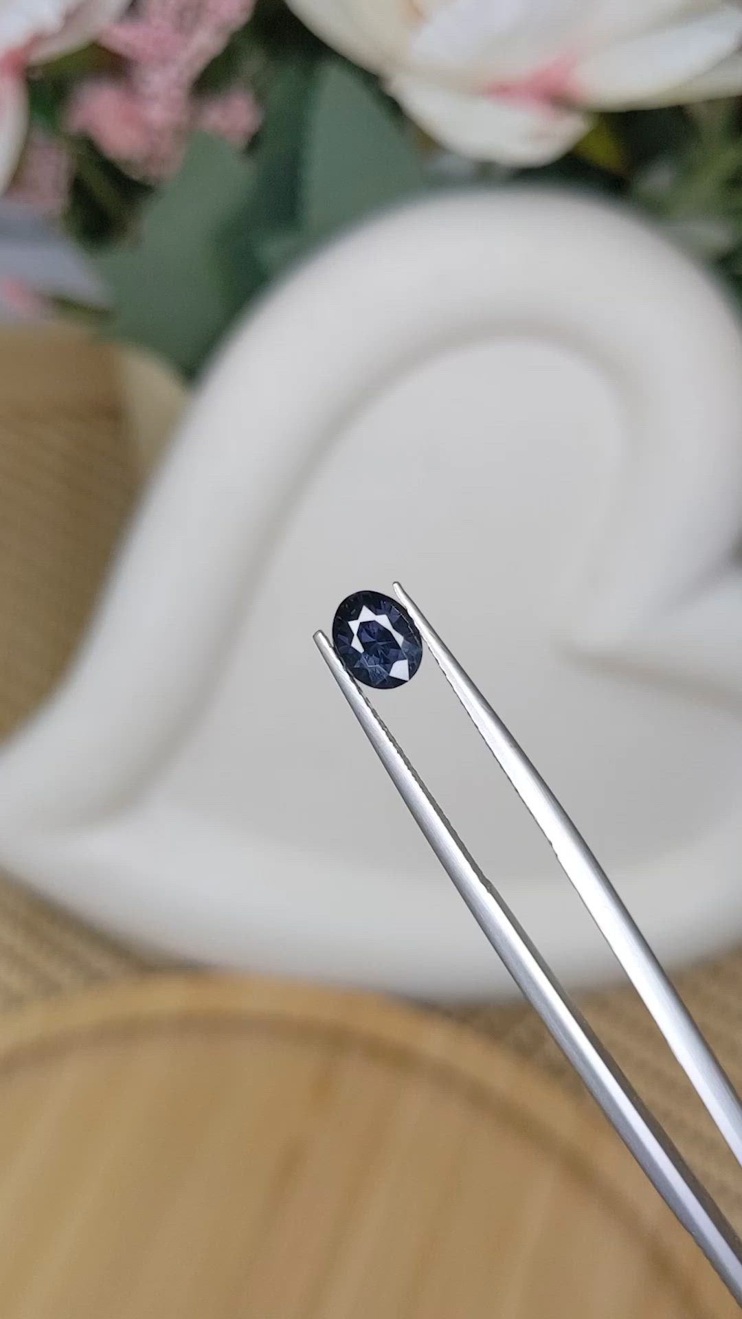 0.94 Ct. Bluish Purple Spinel from Ceylon (Sri Lanka) Size Video
