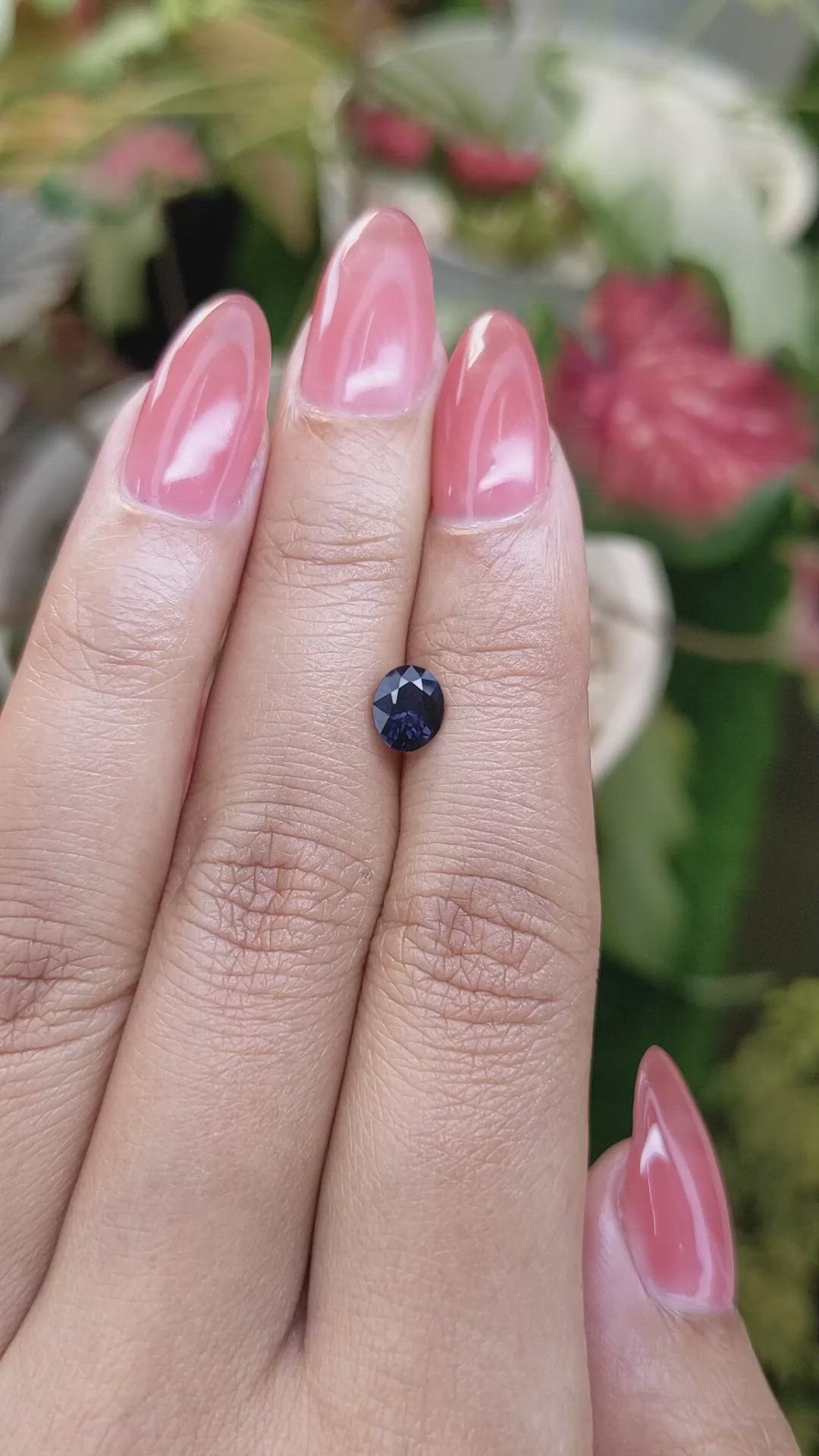 0.94 Ct. Bluish Purple Spinel from Ceylon (Sri Lanka) Size Video