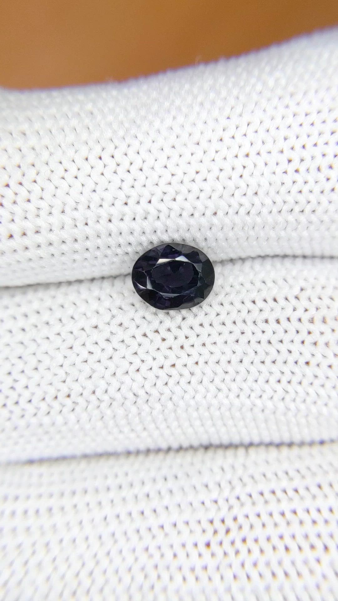 1.26 Ct. Bluish Purple Spinel from Ceylon (Sri Lanka) Size Video
