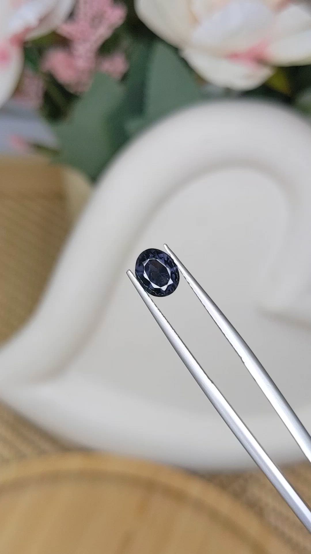 1.26 Ct. Bluish Purple Spinel from Ceylon (Sri Lanka) Size Video
