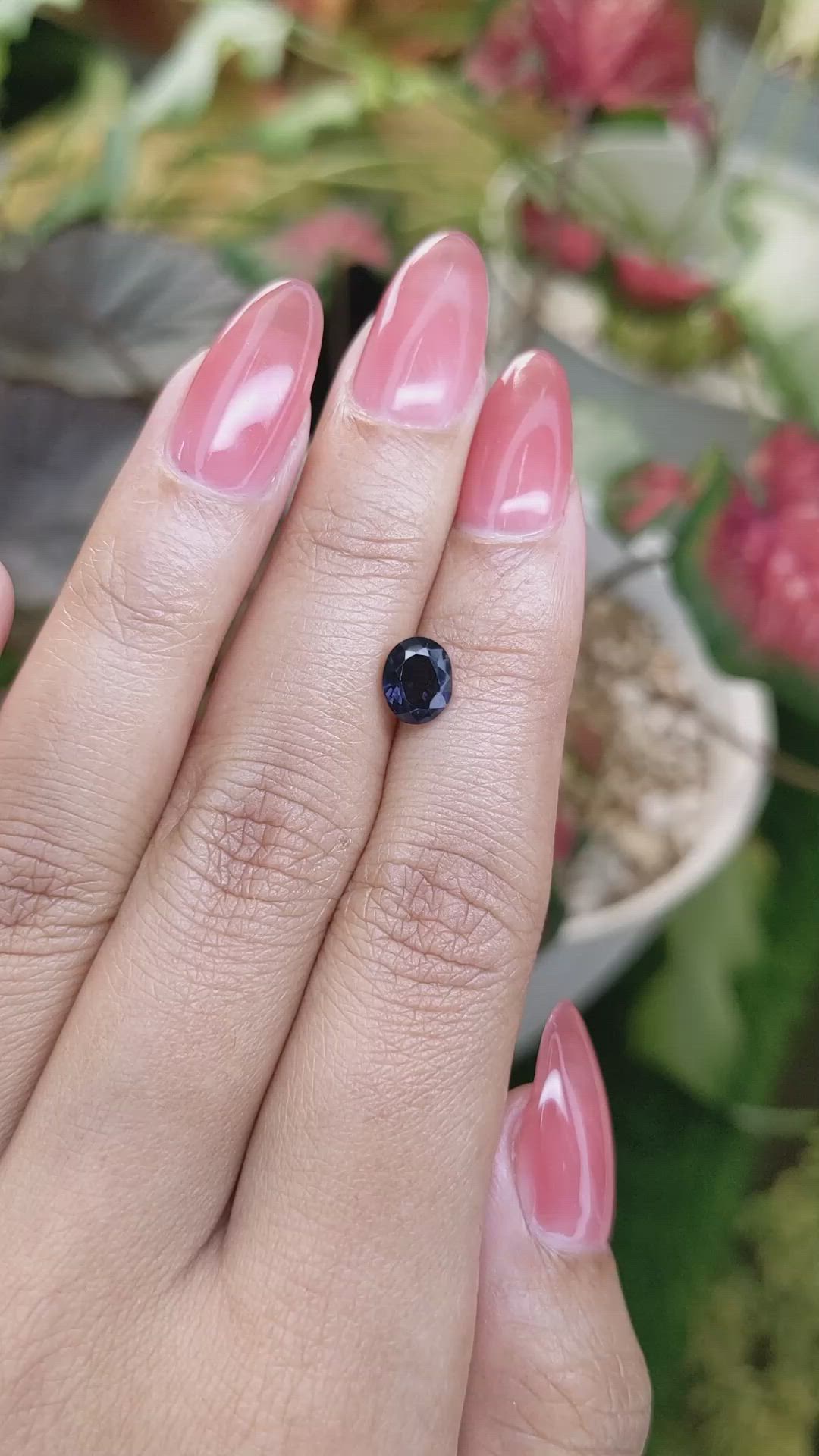 1.26 Ct. Bluish Purple Spinel from Ceylon (Sri Lanka) Size Video