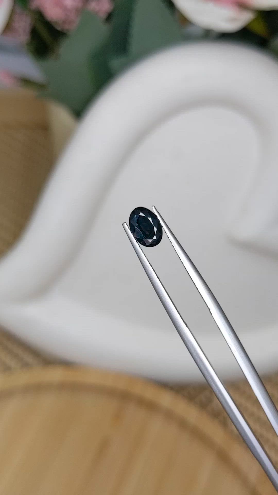 0.83 Ct. Blue Spinel from Ceylon (Sri Lanka) Size Video