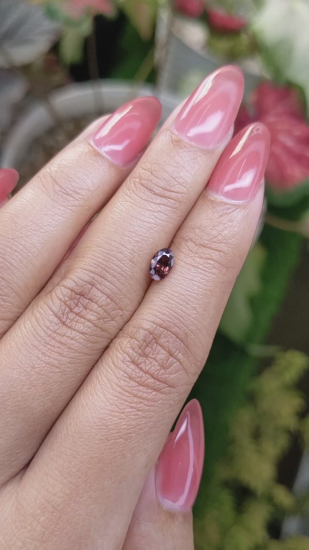 0.80 Ct. Pinkish Brown Zircon from Ceylon (Sri Lanka) Size Video