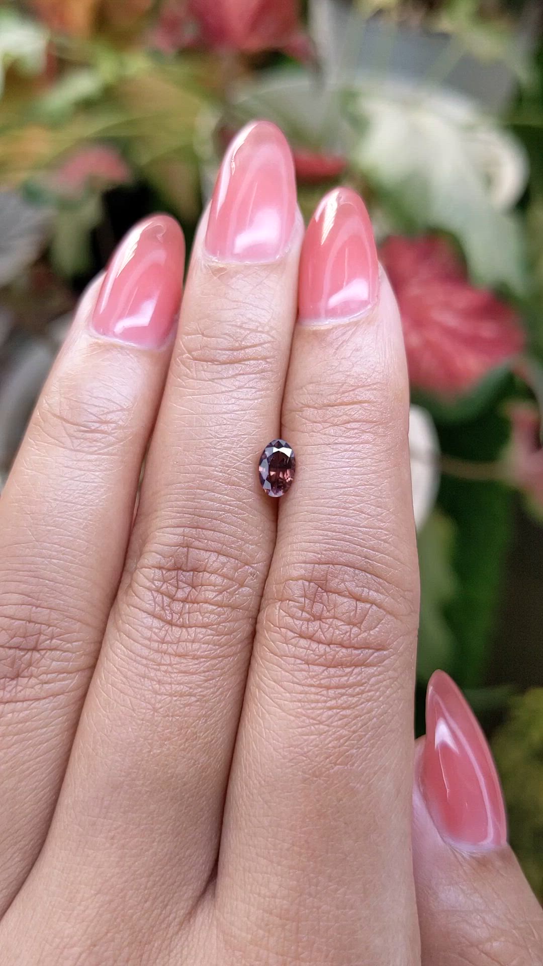 0.80 Ct. Pinkish Brown Zircon from Ceylon (Sri Lanka) Size Video