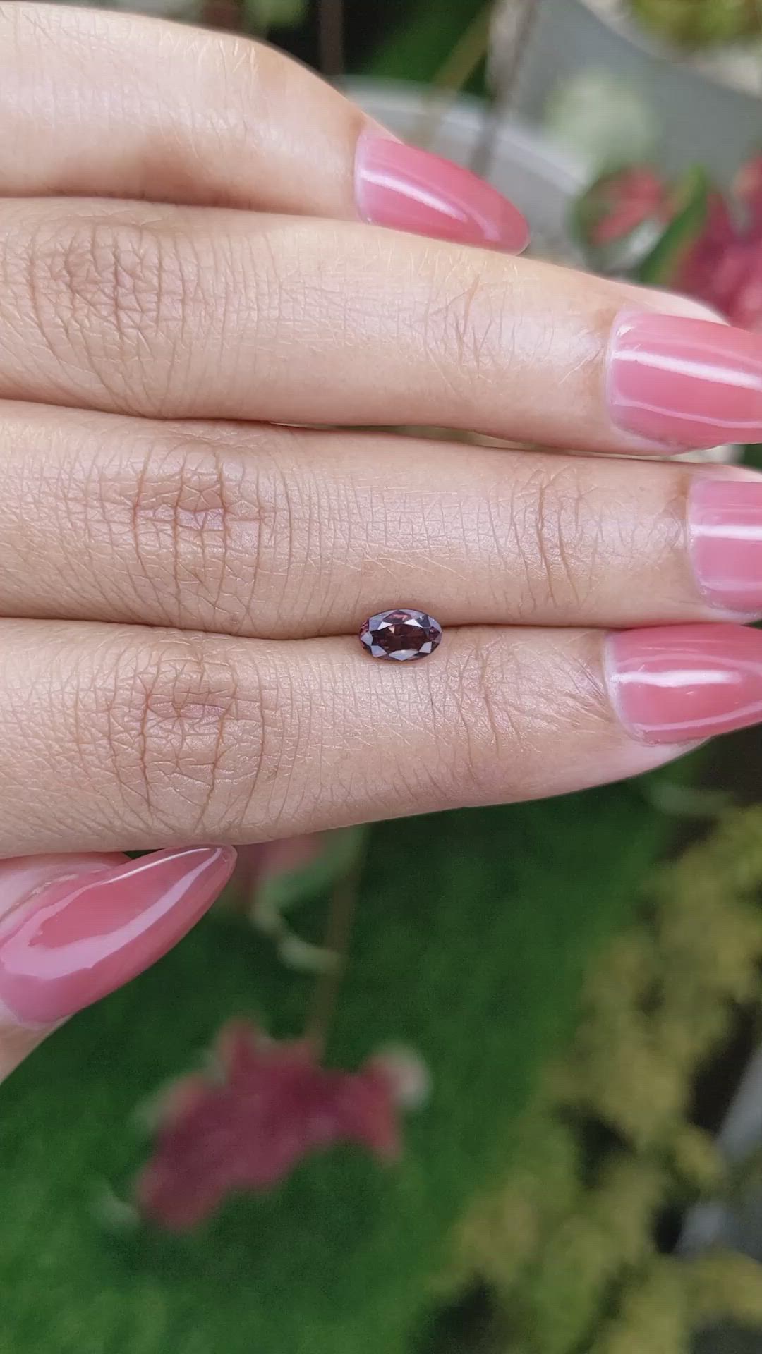 0.80 Ct. Pinkish Brown Zircon from Ceylon (Sri Lanka) Size Video