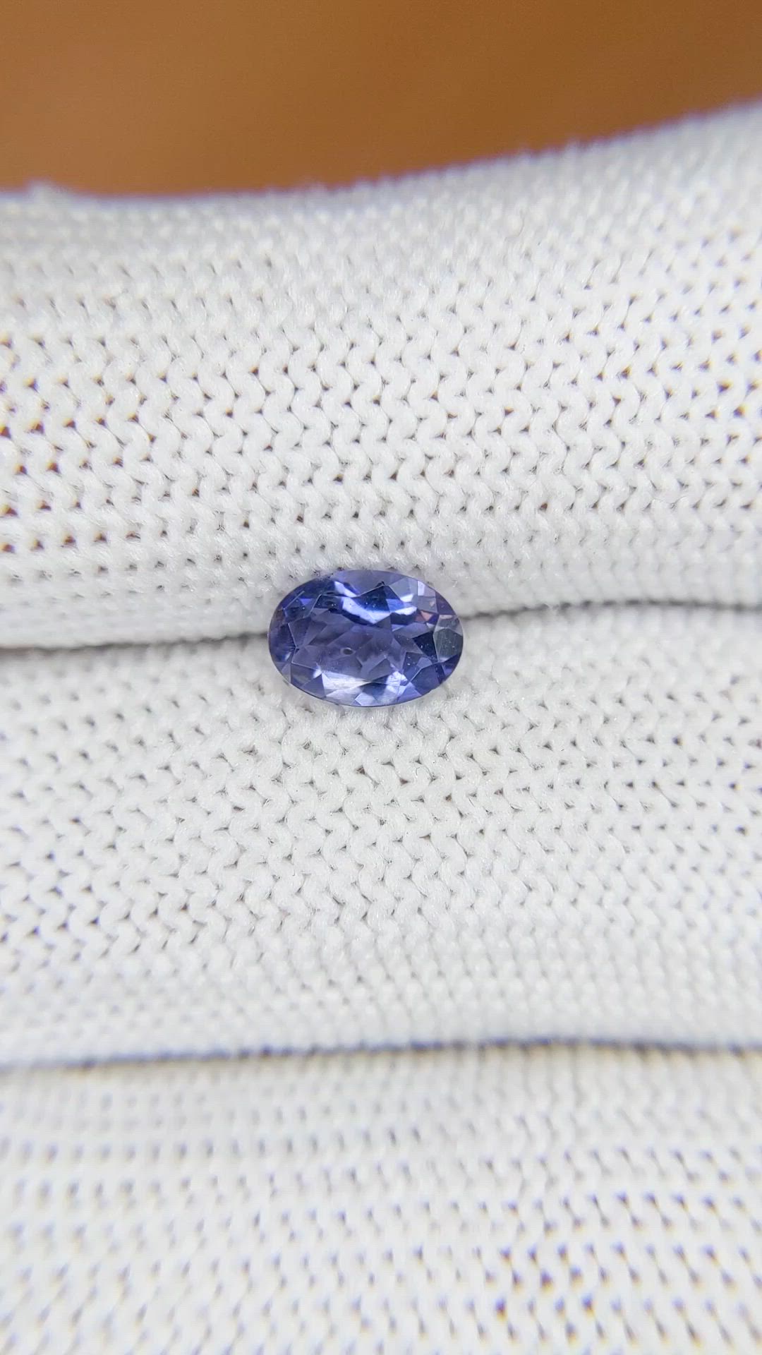 0.57 Ct. Violet Spinel from Ceylon (Sri Lanka) Size Video