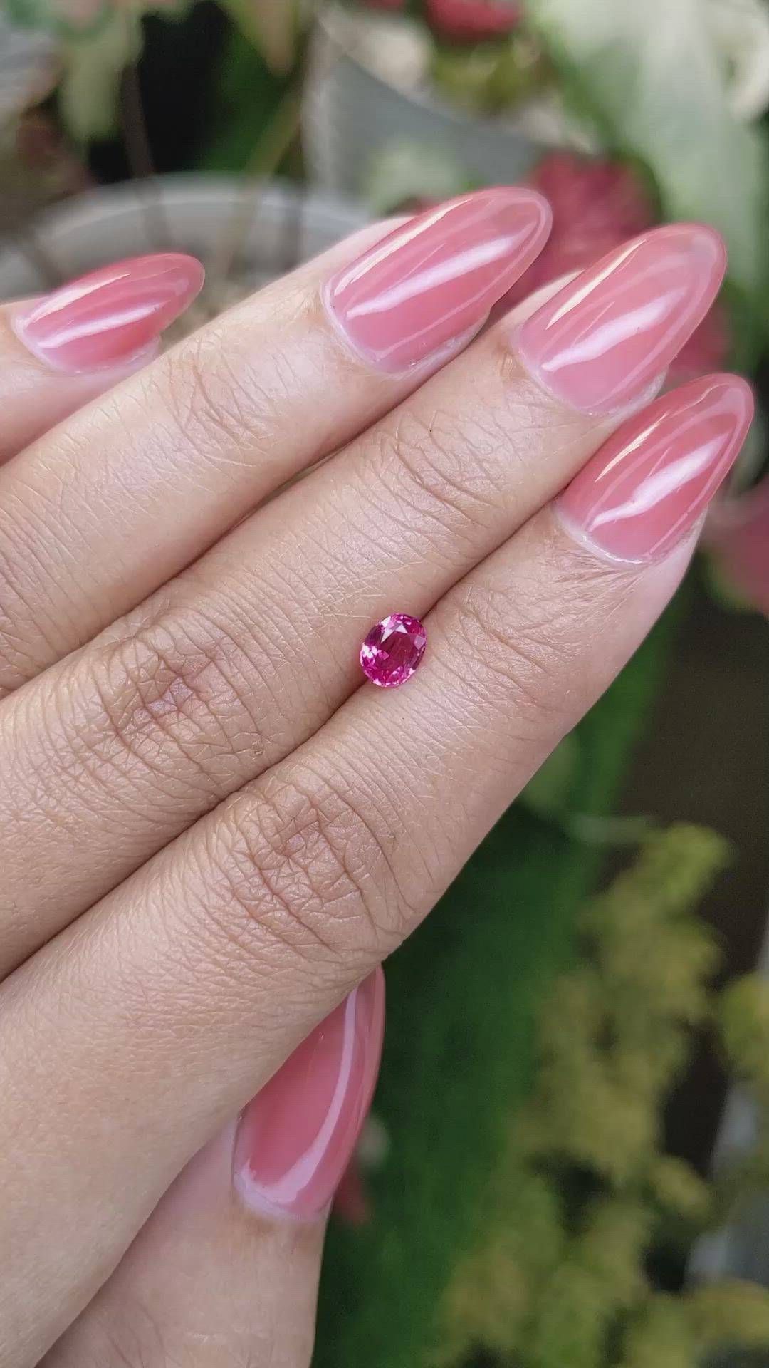 0.54 Ct. Pink Spinel from Tanzania Size Video