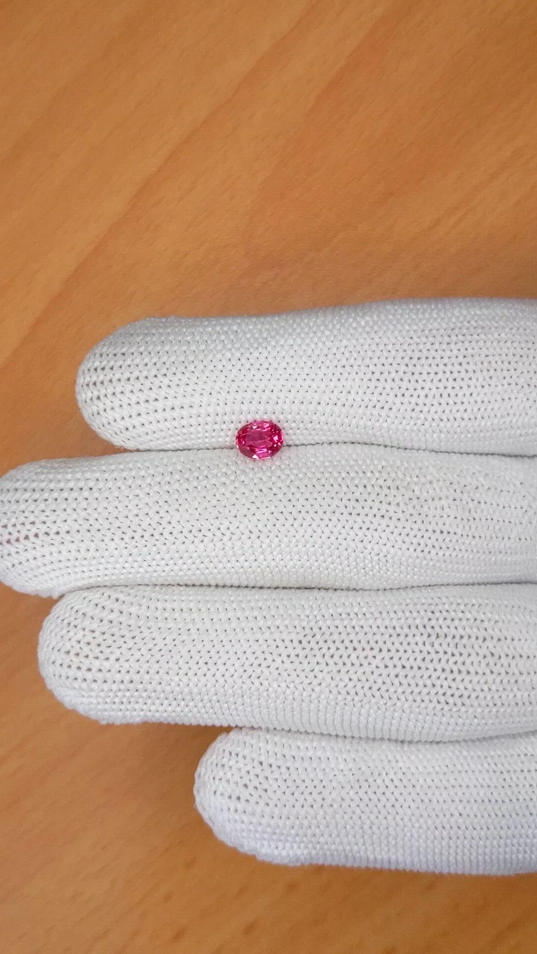 0.54 Ct. Pink Spinel from Tanzania Size Video