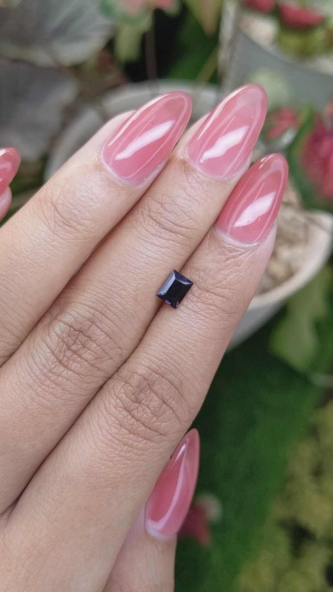 0.65 Ct. Purple Spinel from Ceylon (Sri Lanka) Size Video