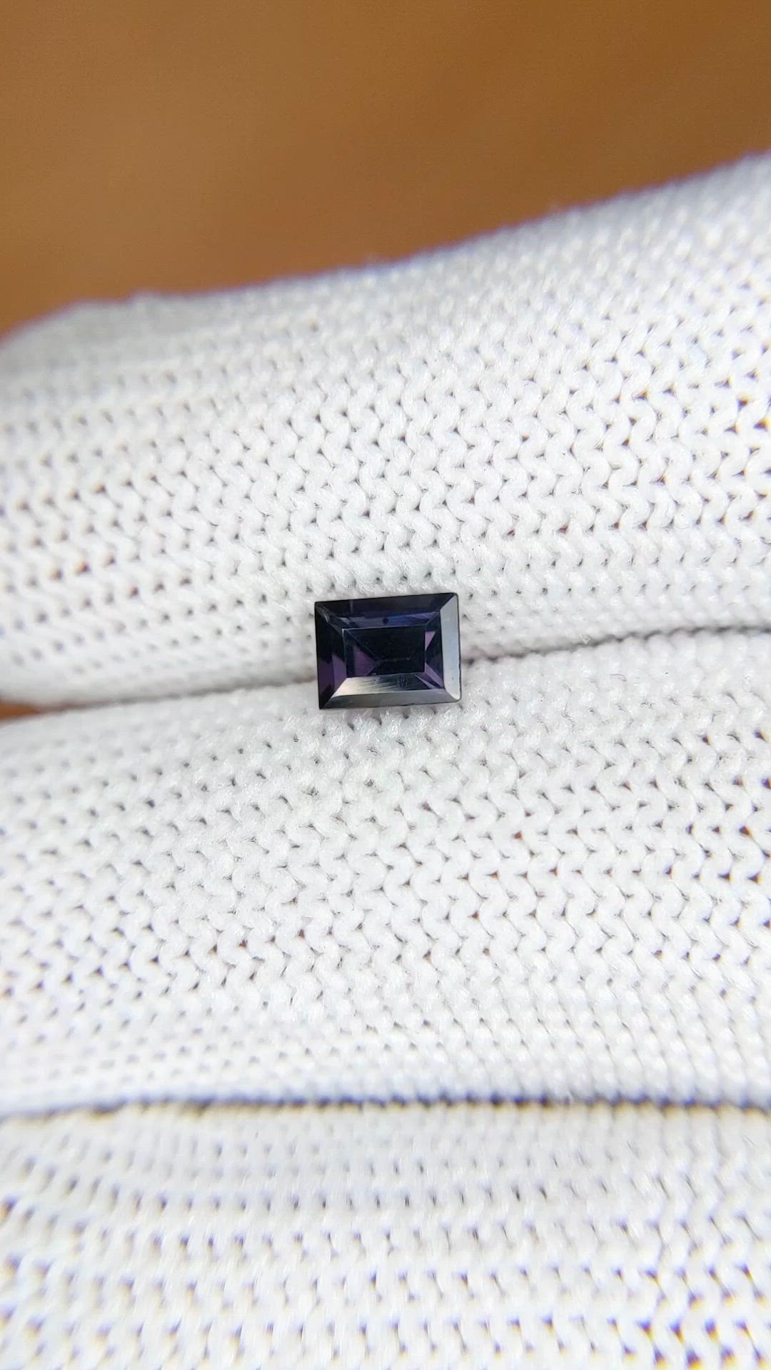 0.65 Ct. Purple Spinel from Ceylon (Sri Lanka) Size Video