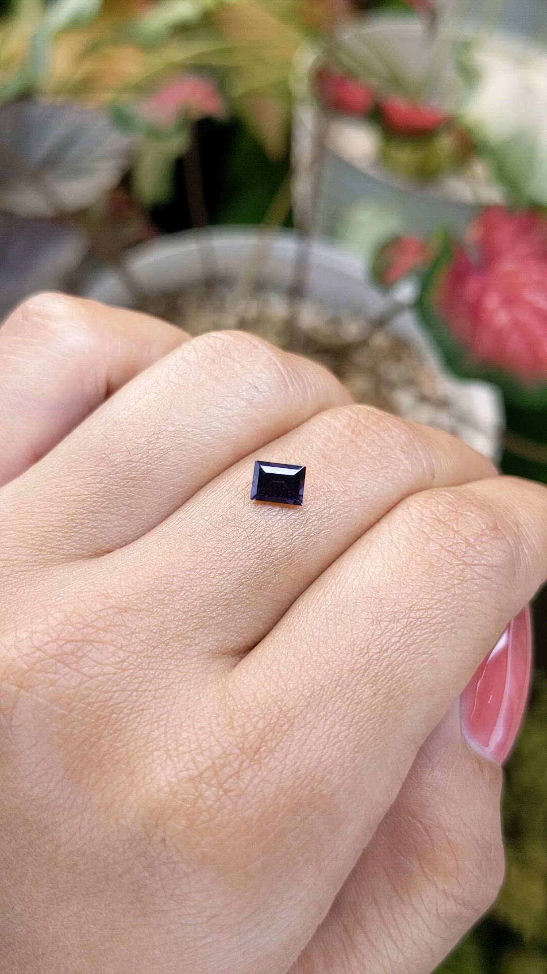 0.65 Ct. Purple Spinel from Ceylon (Sri Lanka) Size Video