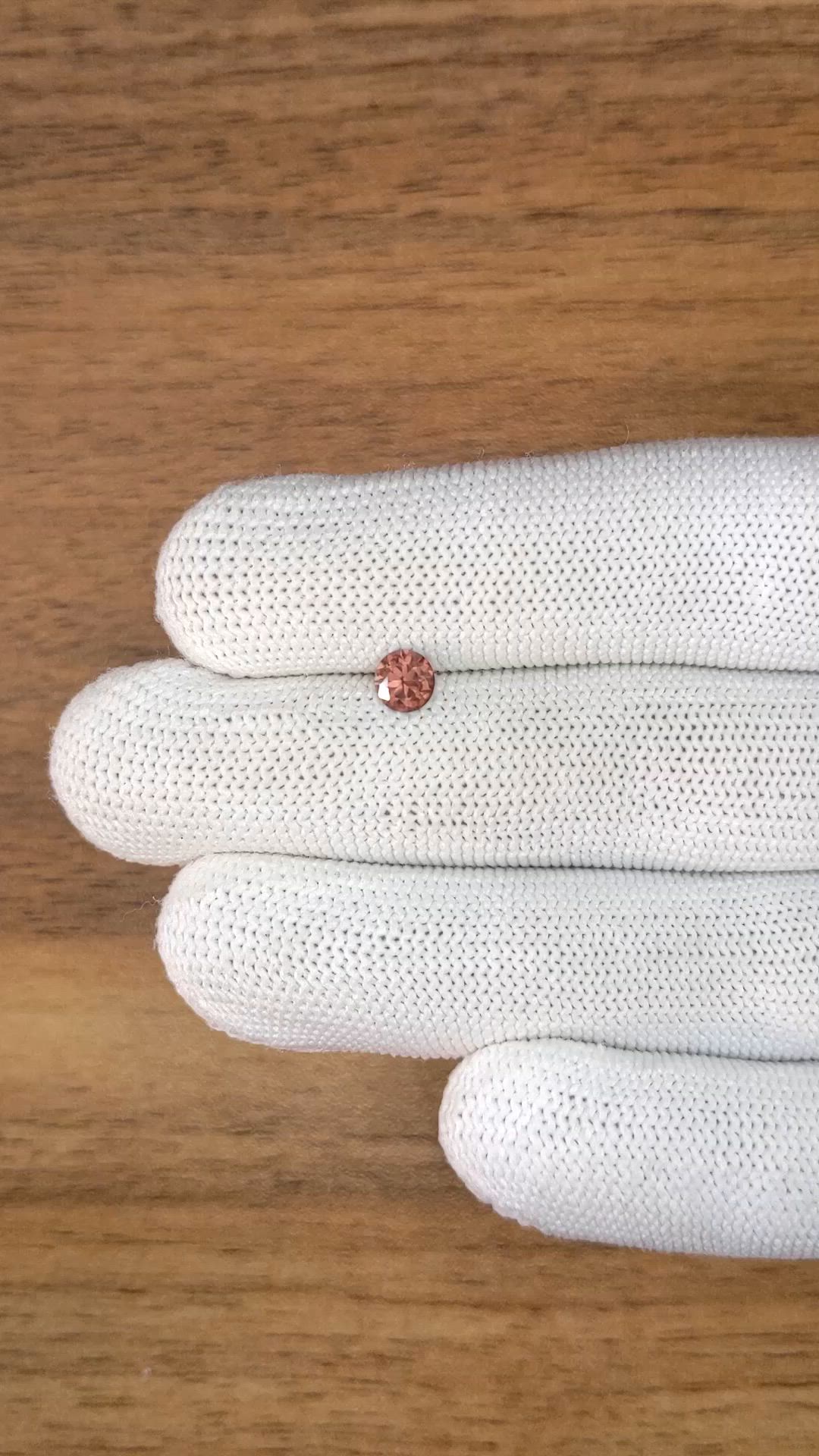 0.66 Ct. Brown Zircon from Ceylon (Sri Lanka) Size Video