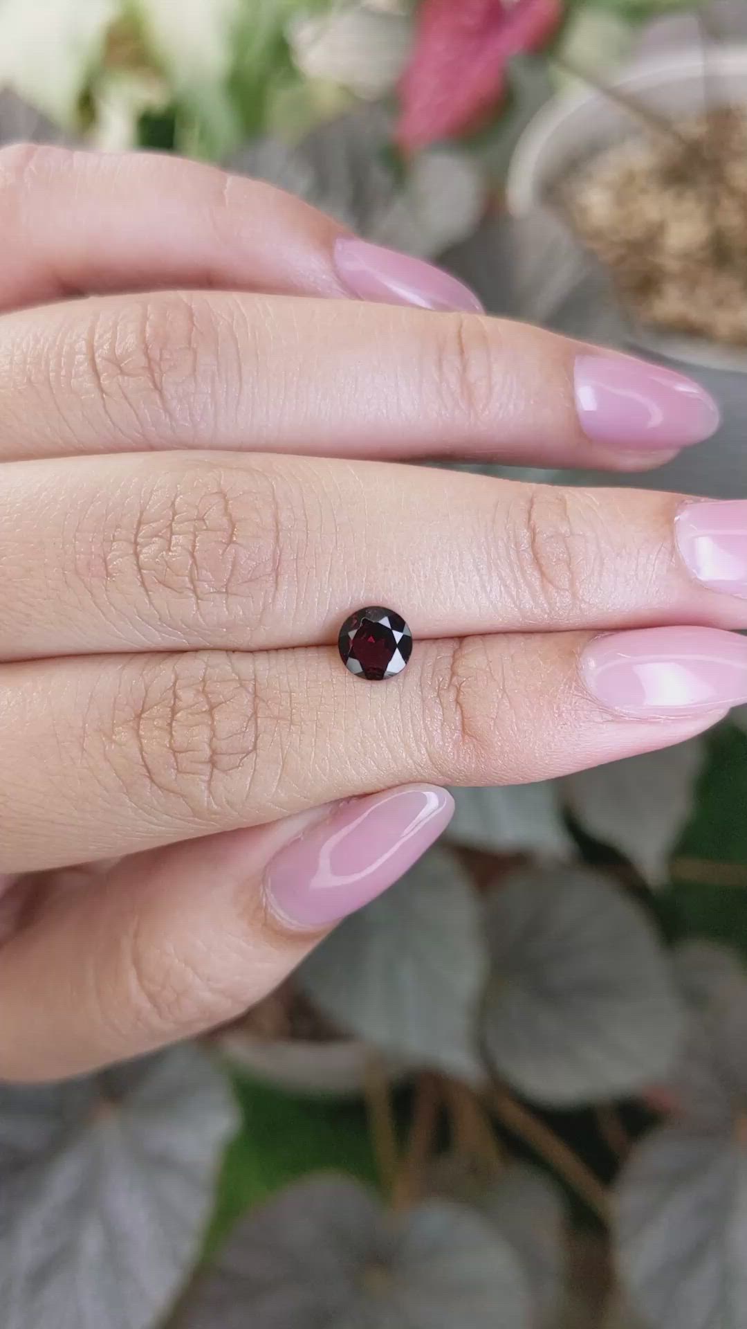 0.83 Ct. Red Garnet from Ceylon (Sri Lanka) Size Video