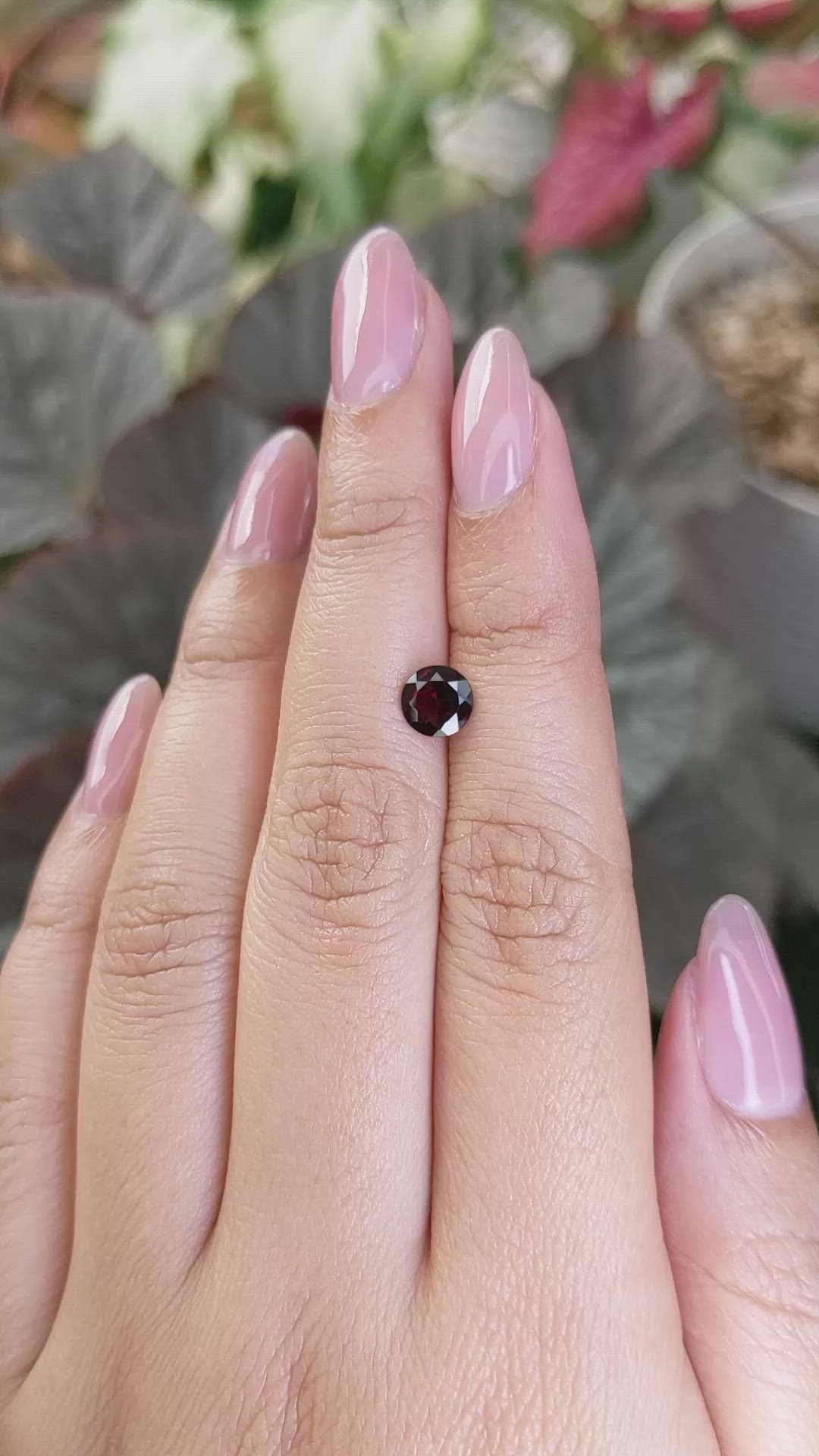 0.83 Ct. Red Garnet from Ceylon (Sri Lanka) Size Video