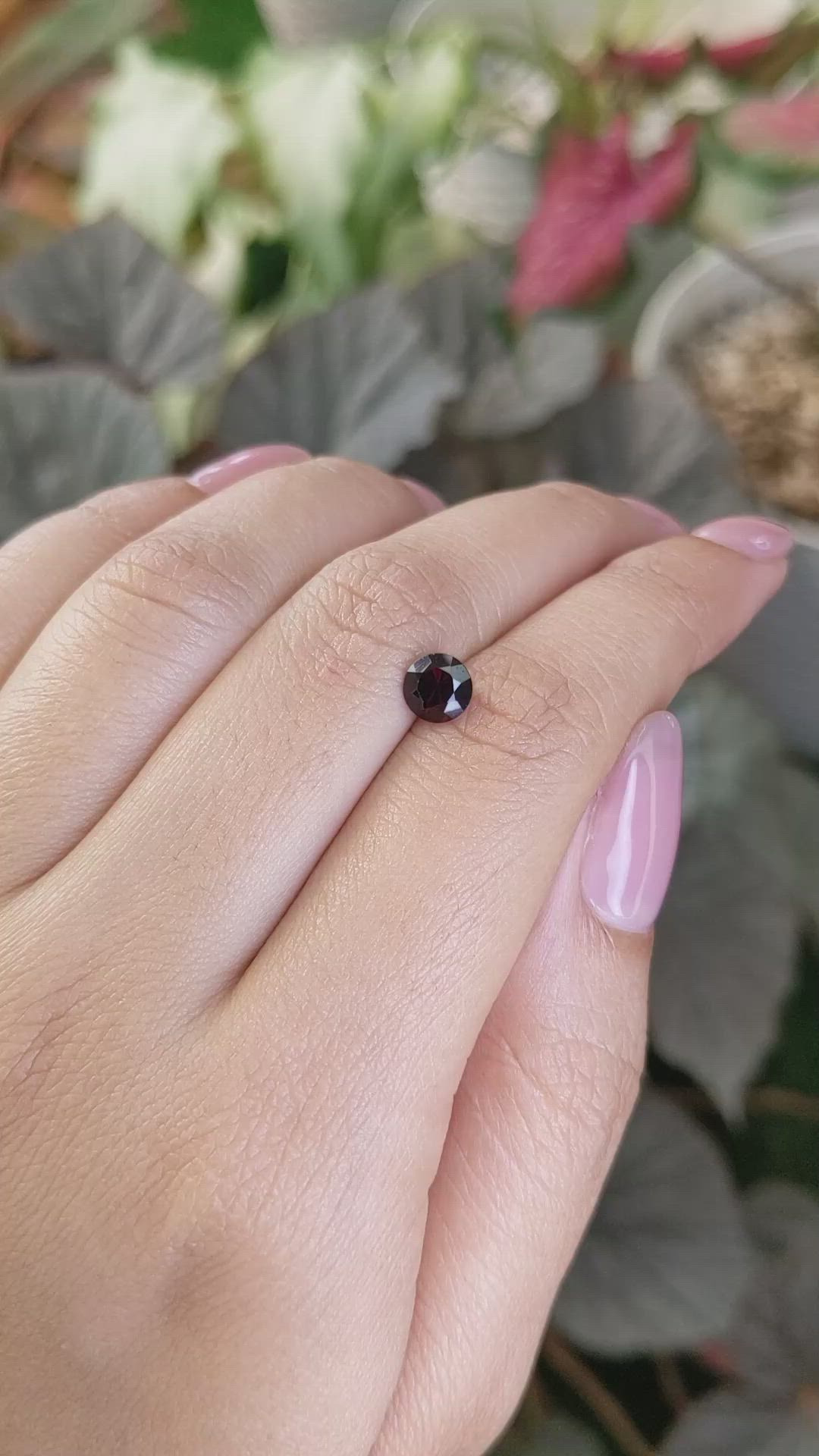 0.98 Ct. Red Garnet from Ceylon (Sri Lanka) Size Video