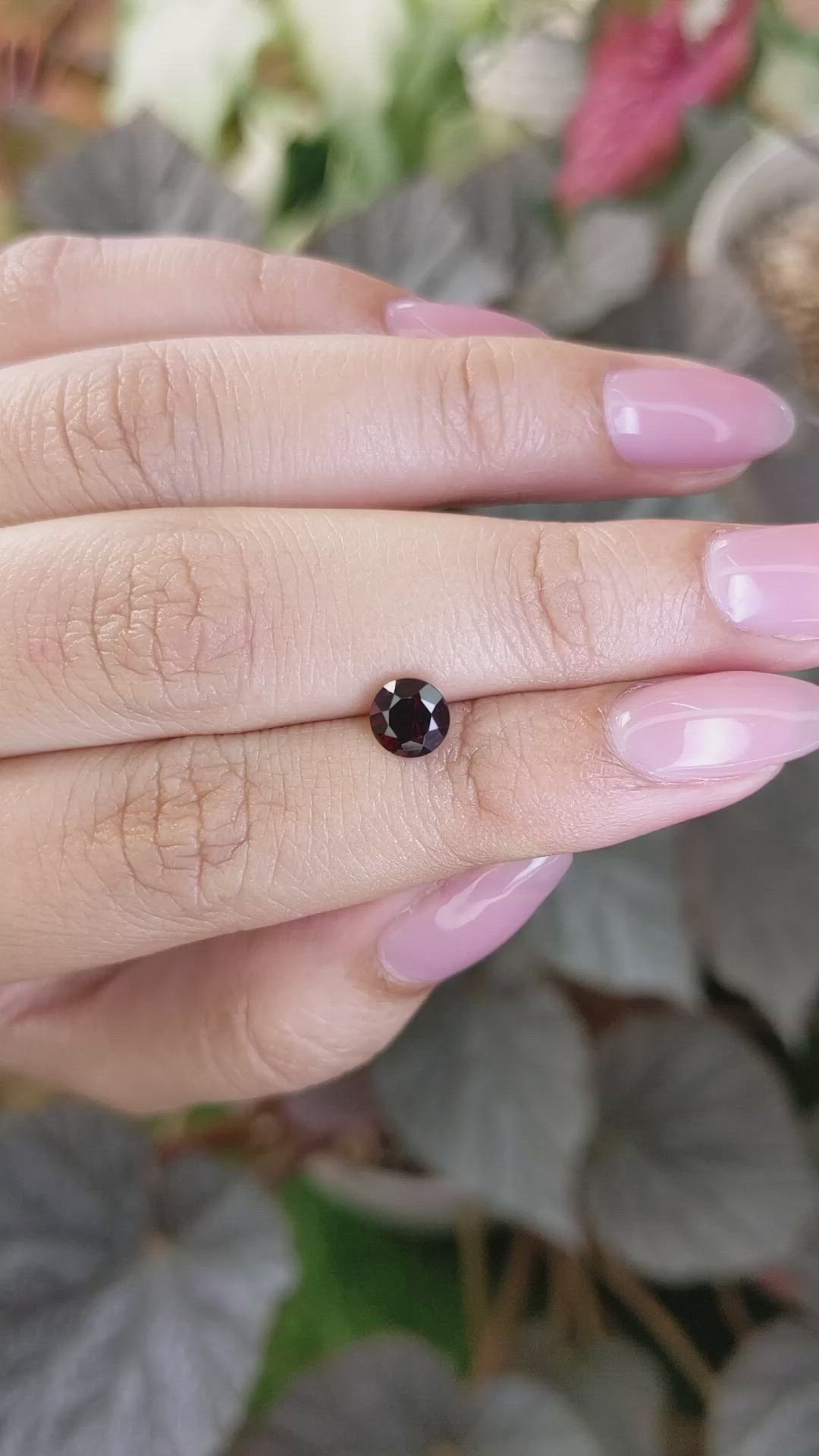 0.98 Ct. Red Garnet from Ceylon (Sri Lanka) Size Video