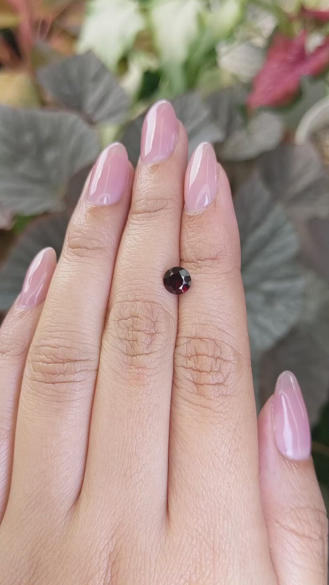 0.98 Ct. Red Garnet from Ceylon (Sri Lanka) Size Video