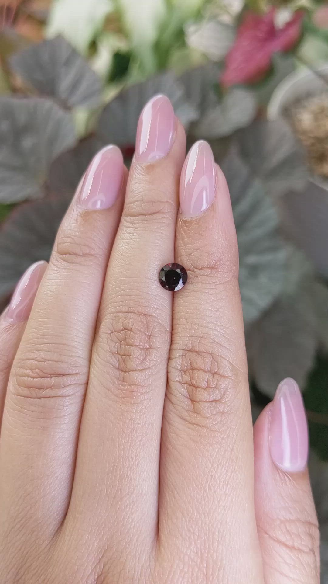 0.76 Ct. Red Garnet from Ceylon (Sri Lanka) Size Video