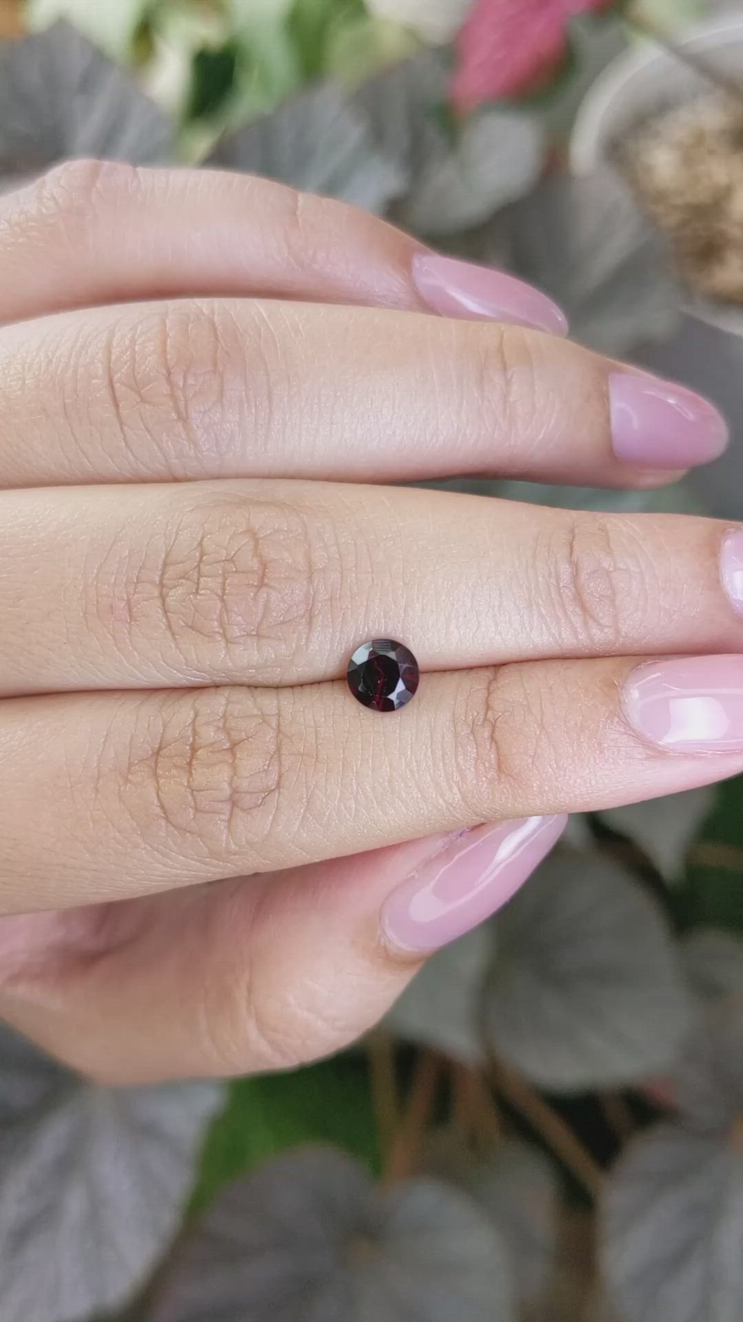 0.76 Ct. Red Garnet from Ceylon (Sri Lanka) Size Video
