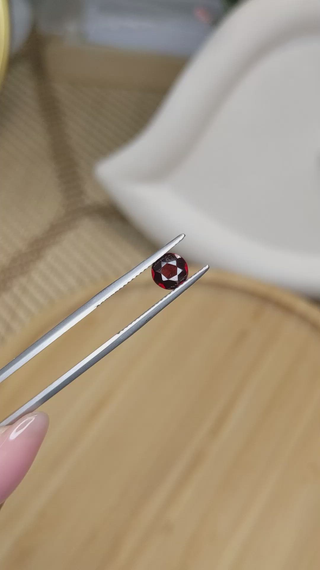 0.84 Ct. Red Garnet from Ceylon (Sri Lanka) Size Video