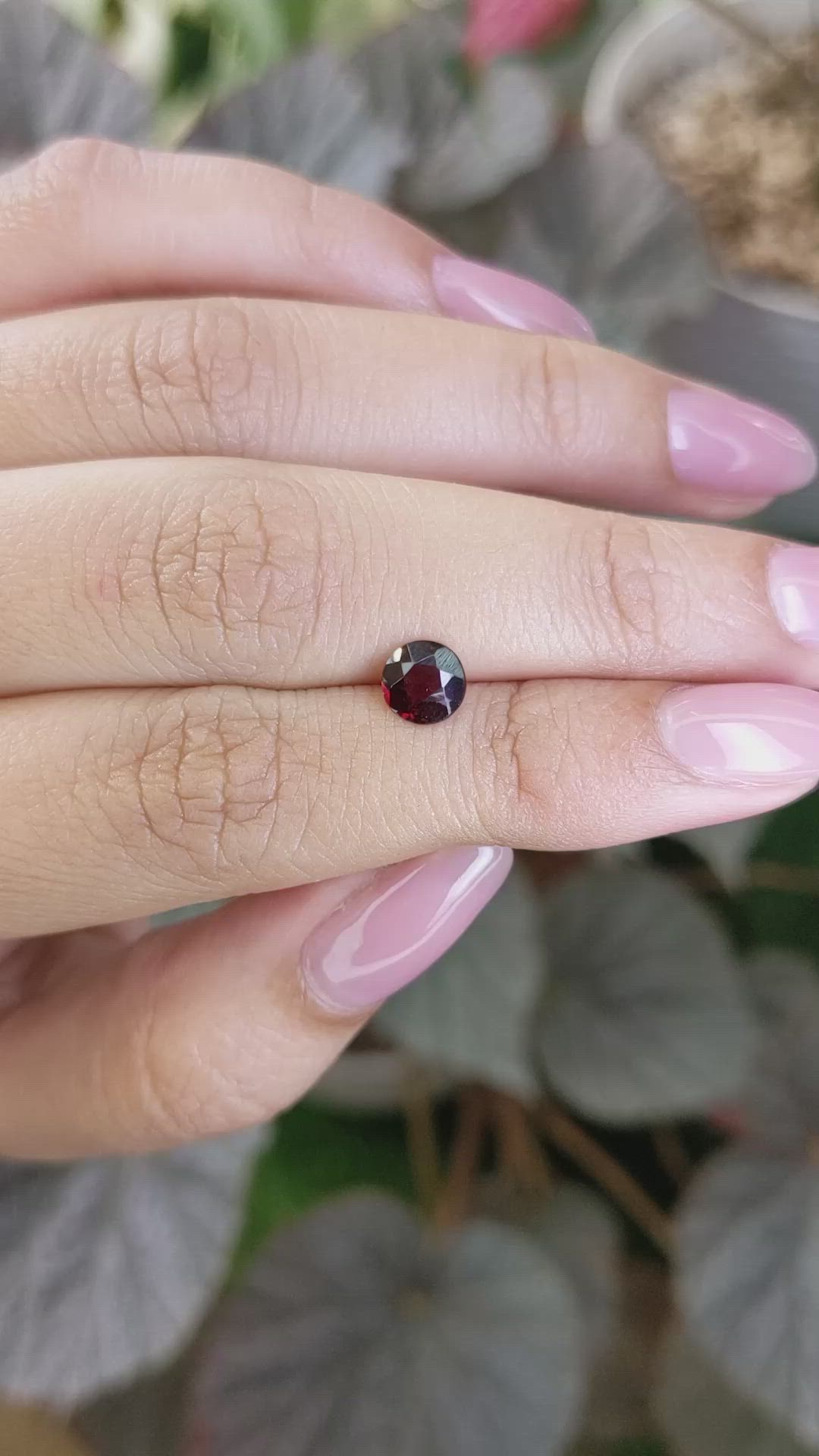0.84 Ct. Red Garnet from Ceylon (Sri Lanka) Size Video
