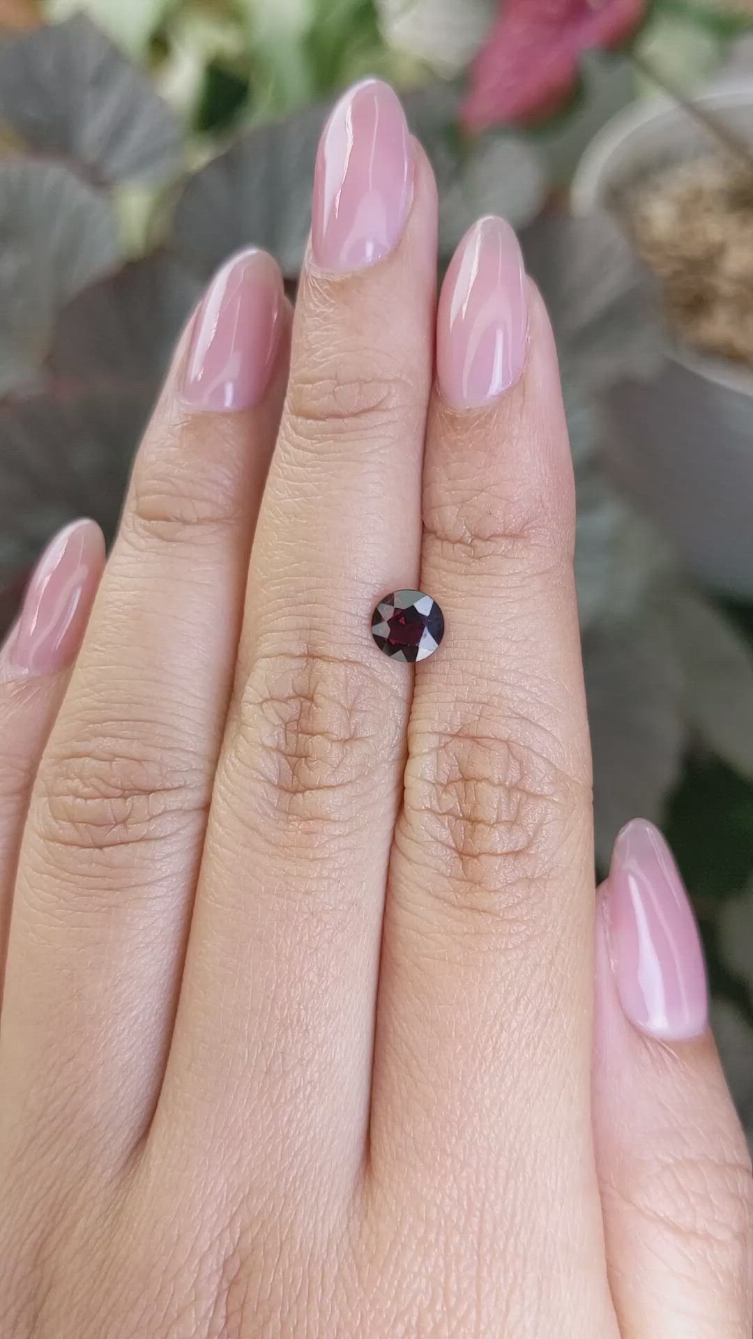 0.85 Ct. Red Garnet from Ceylon (Sri Lanka) Size Video