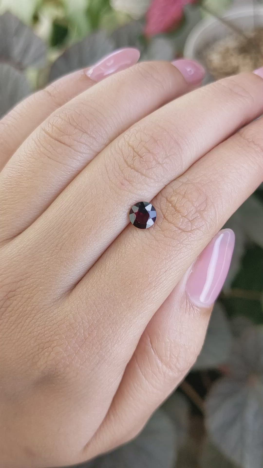 0.85 Ct. Red Garnet from Ceylon (Sri Lanka) Size Video