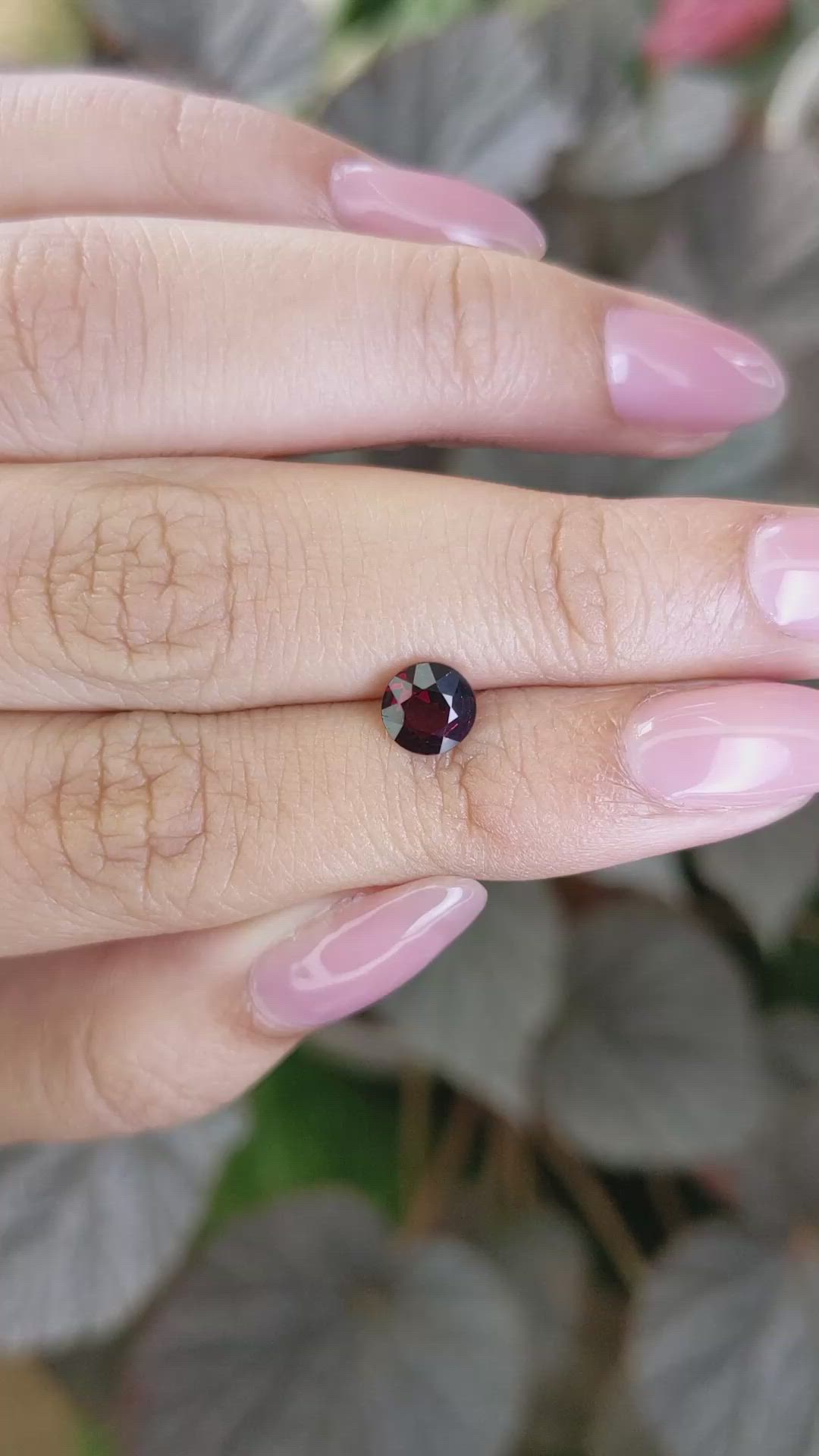 0.85 Ct. Red Garnet from Ceylon (Sri Lanka) Size Video