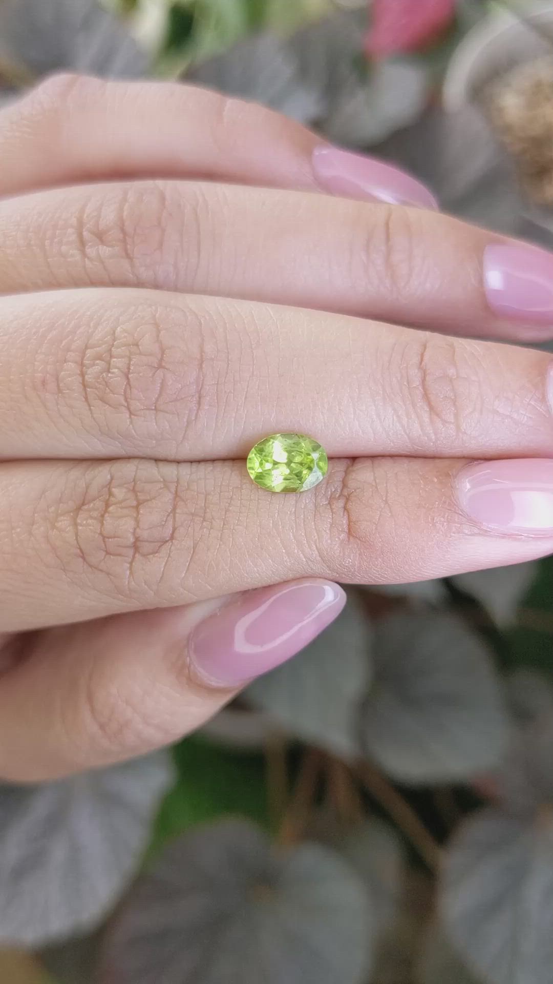 1.04 Ct. Yellowish Green Peridot from Madagascar Size Video