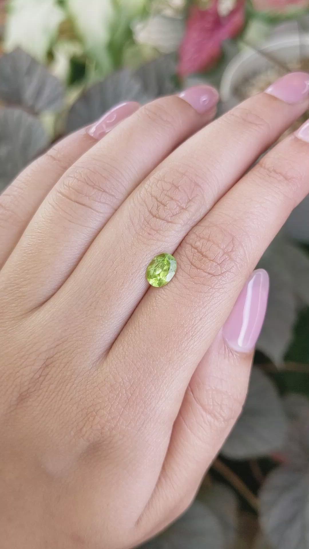 1.04 Ct. Yellowish Green Peridot from Madagascar Size Video