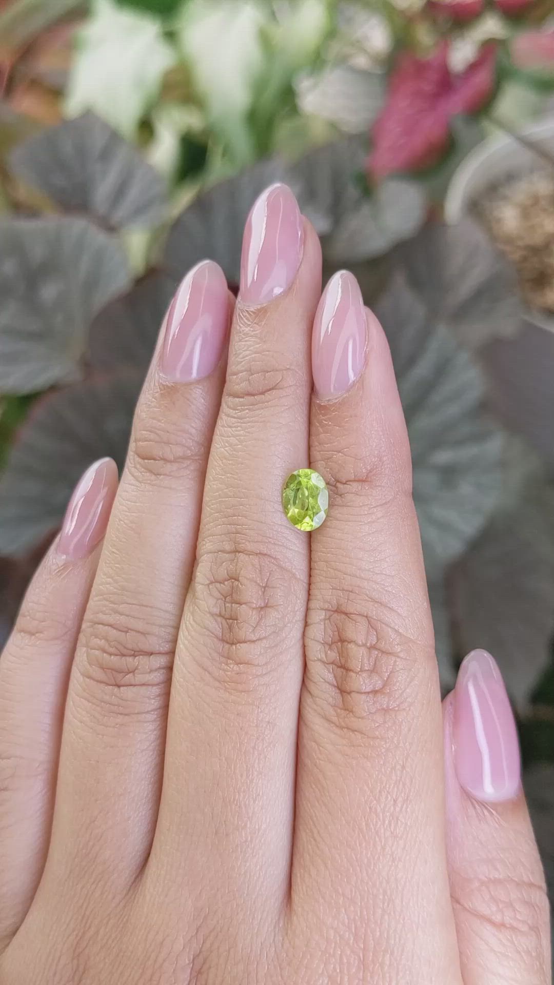 1.04 Ct. Yellowish Green Peridot from Madagascar Size Video