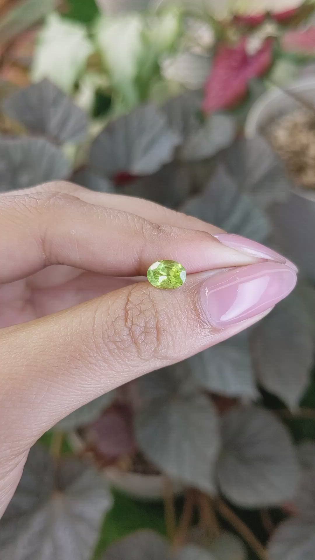 1.04 Ct. Yellowish Green Peridot from Madagascar Size Video