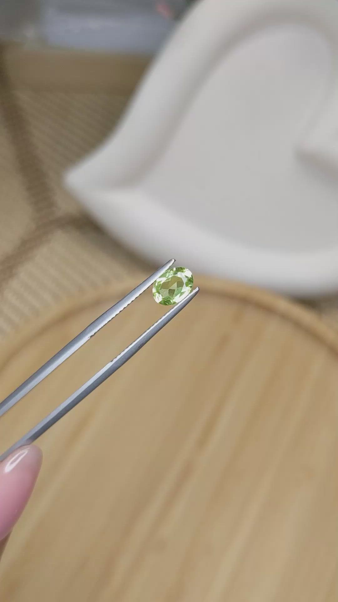 0.83 Ct. Yellowish Green Peridot from Madagascar Size Video