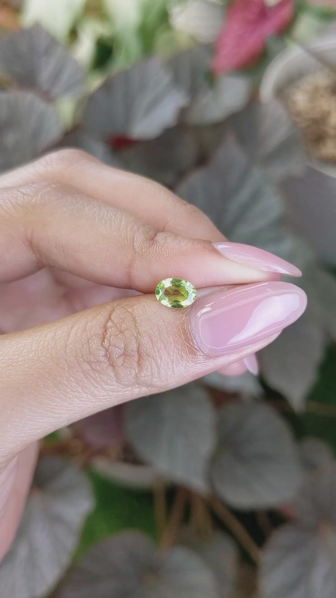 0.83 Ct. Yellowish Green Peridot from Madagascar Size Video