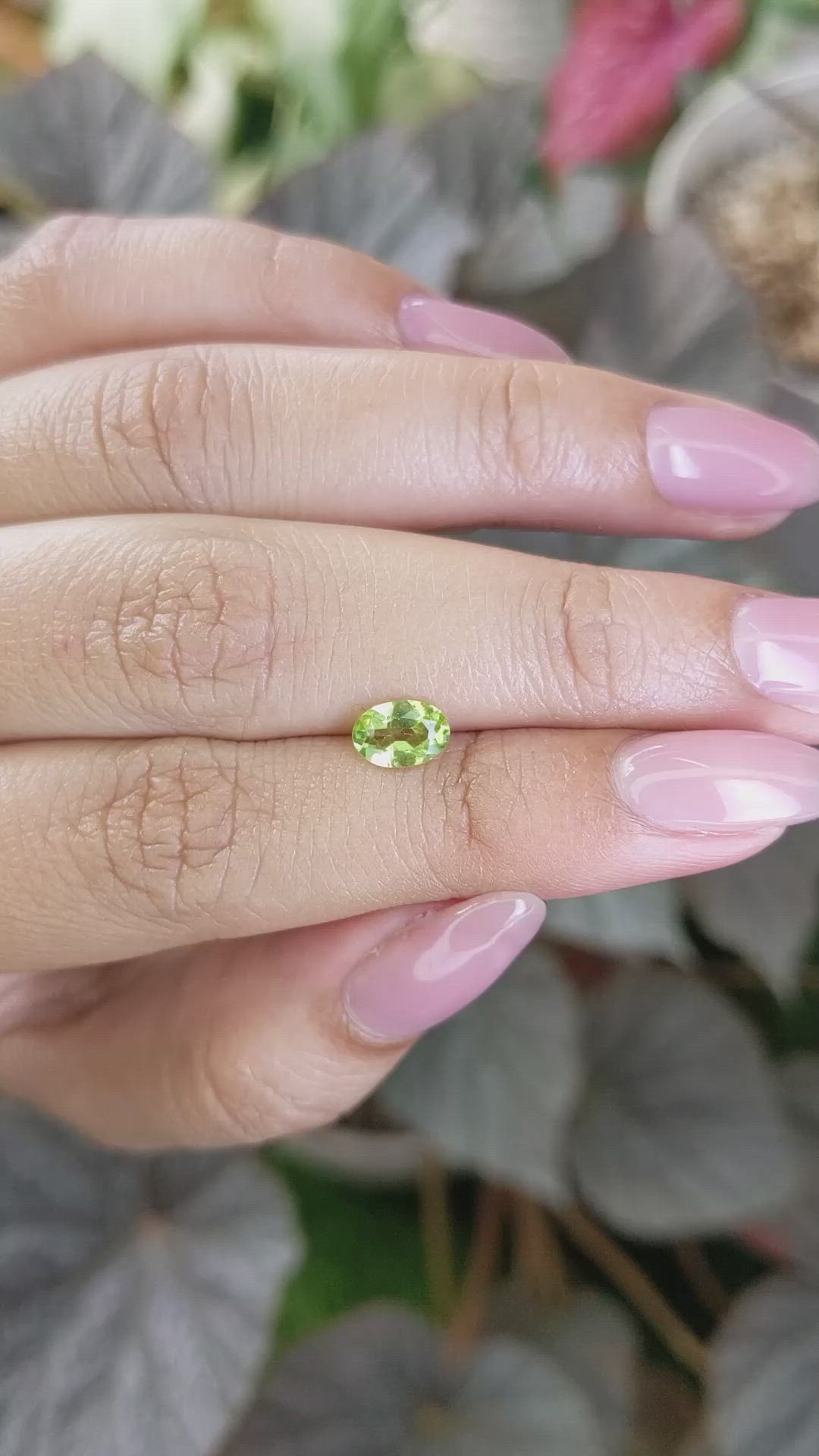 0.69 Ct. Yellowish Green Peridot from Madagascar Size Video