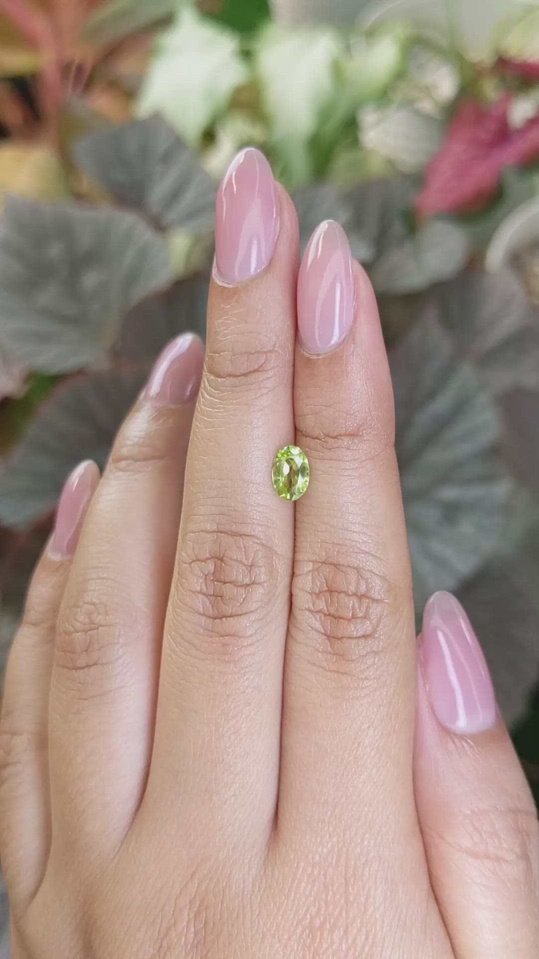 0.69 Ct. Yellowish Green Peridot from Madagascar Size Video