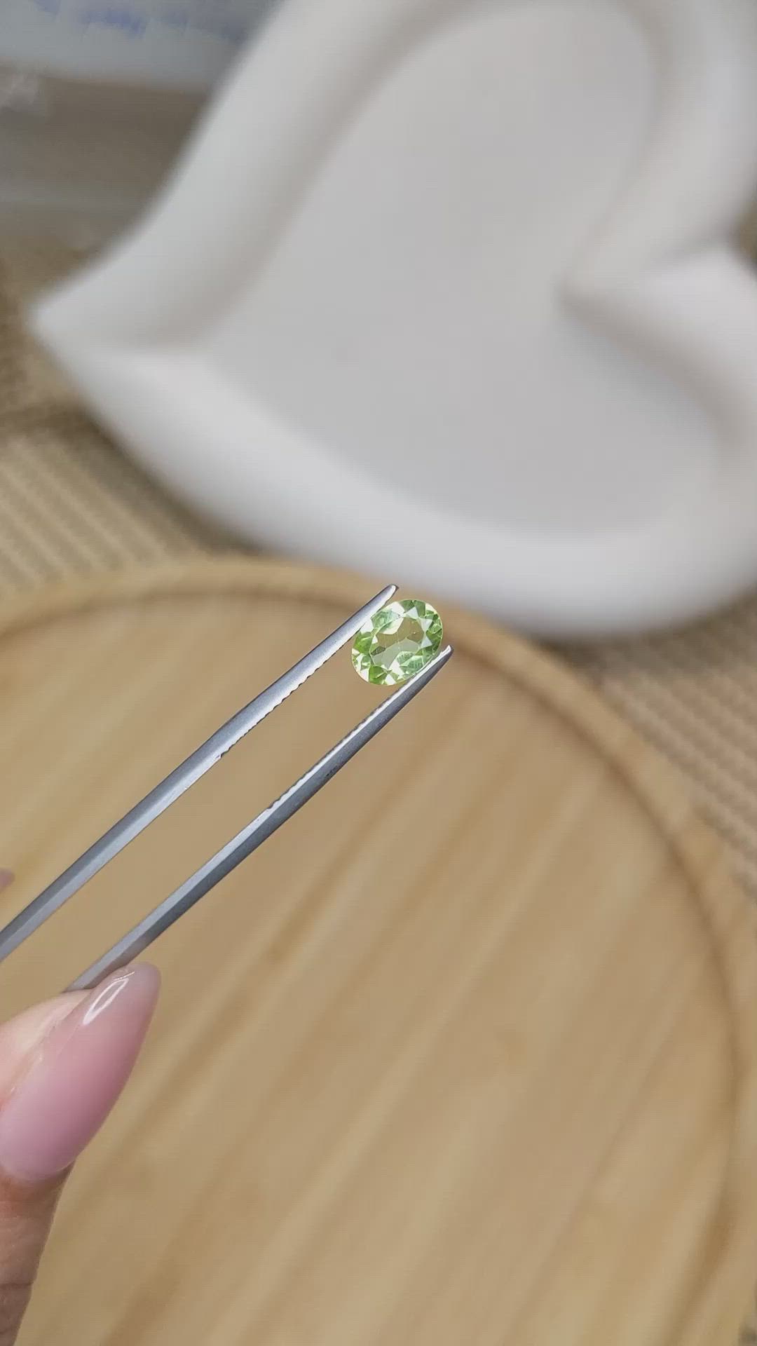 0.92 Ct. Yellowish Green Peridot from Madagascar Size Video