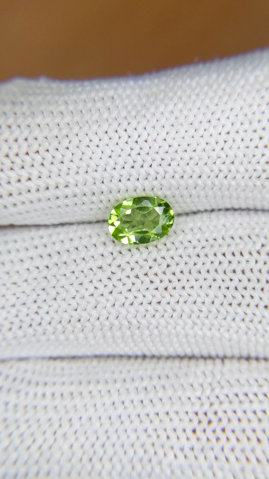 0.92 Ct. Yellowish Green Peridot from Madagascar Size Video
