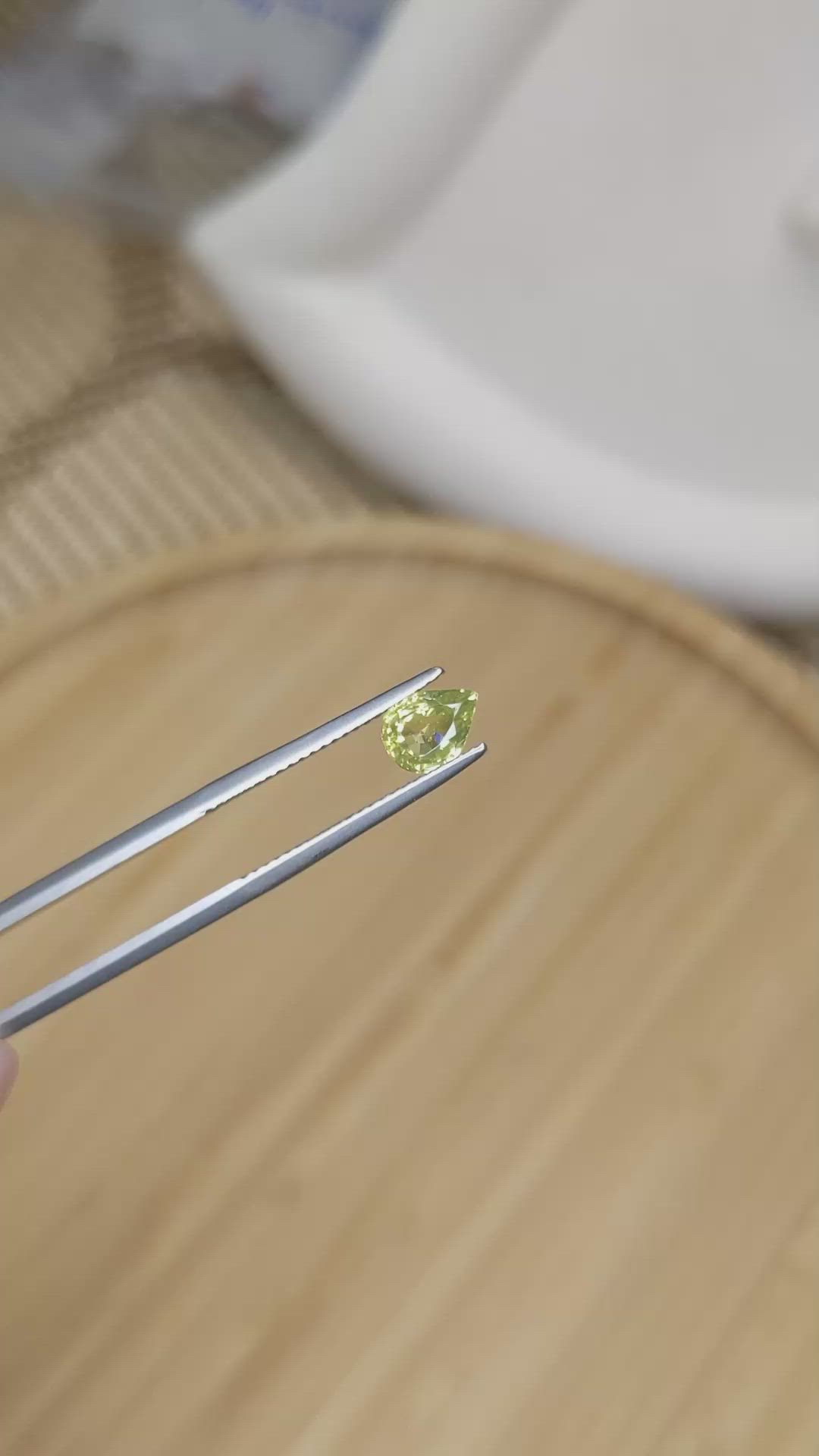 1.16 Ct. Yellowish Green Peridot from Madagascar Size Video
