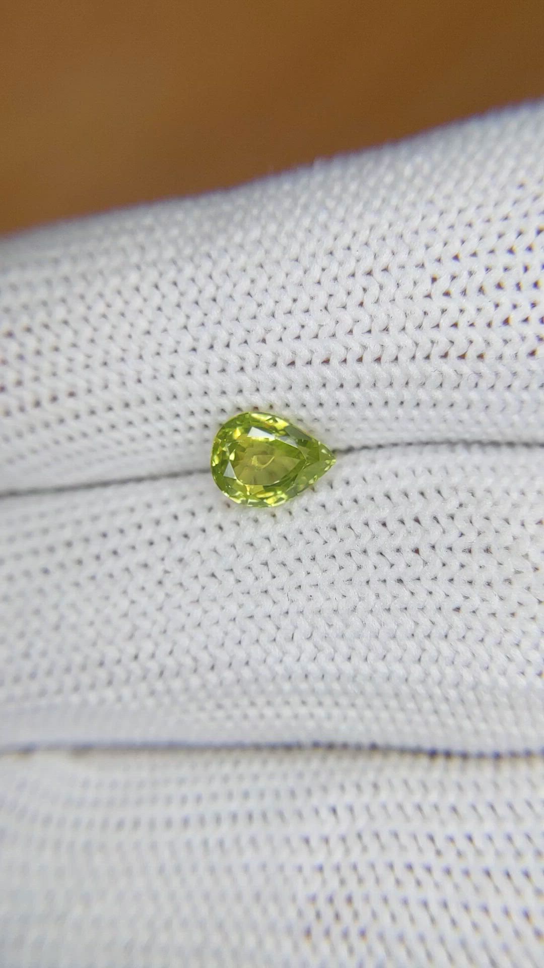1.16 Ct. Yellowish Green Peridot from Madagascar Size Video