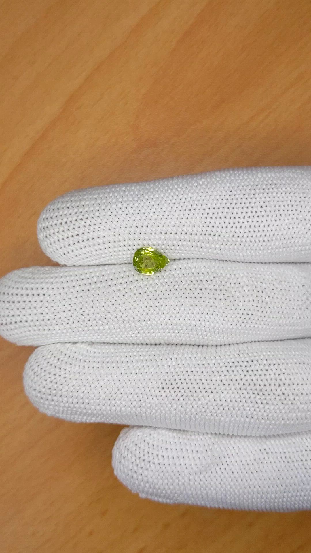 1.16 Ct. Yellowish Green Peridot from Madagascar Size Video