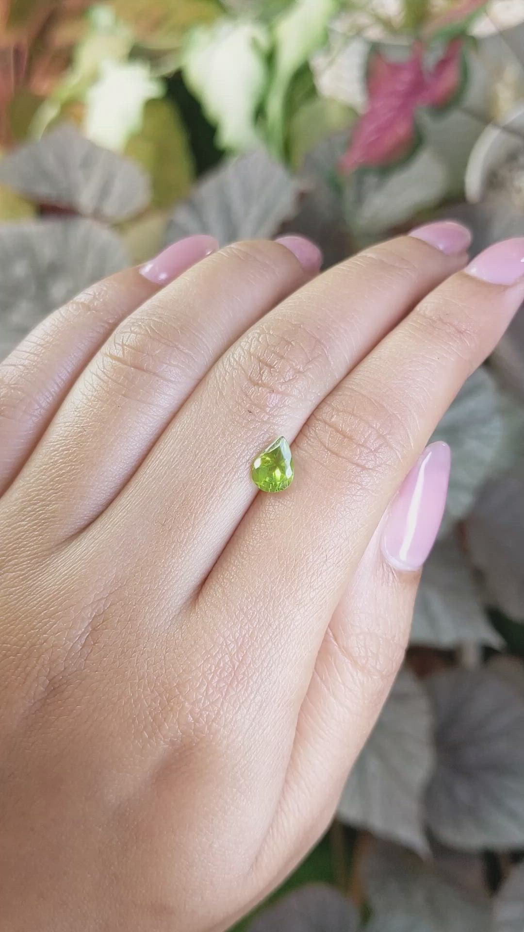 1.10 Ct. Yellowish Green Peridot from Madagascar Size Video