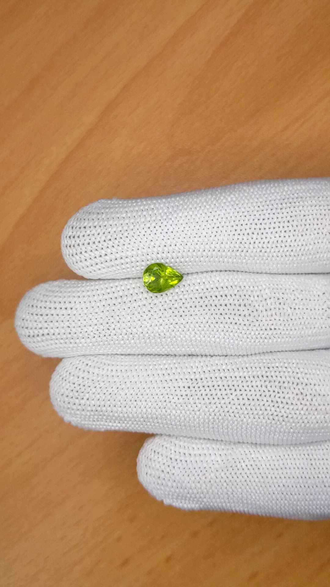 1.10 Ct. Yellowish Green Peridot from Madagascar Size Video
