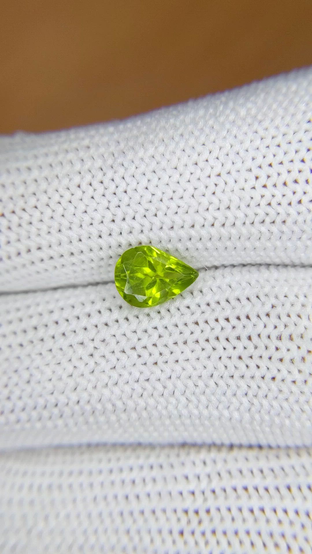 1.10 Ct. Yellowish Green Peridot from Madagascar Size Video
