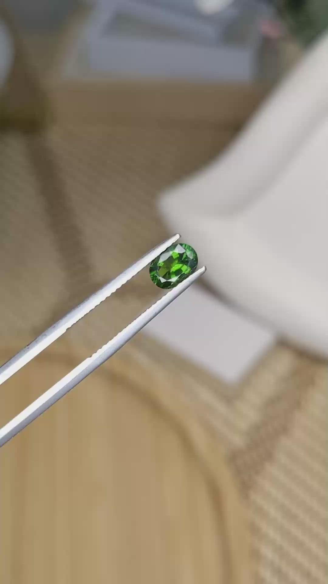 0.66 Ct. Chrome Diopside from Brazil Size Video