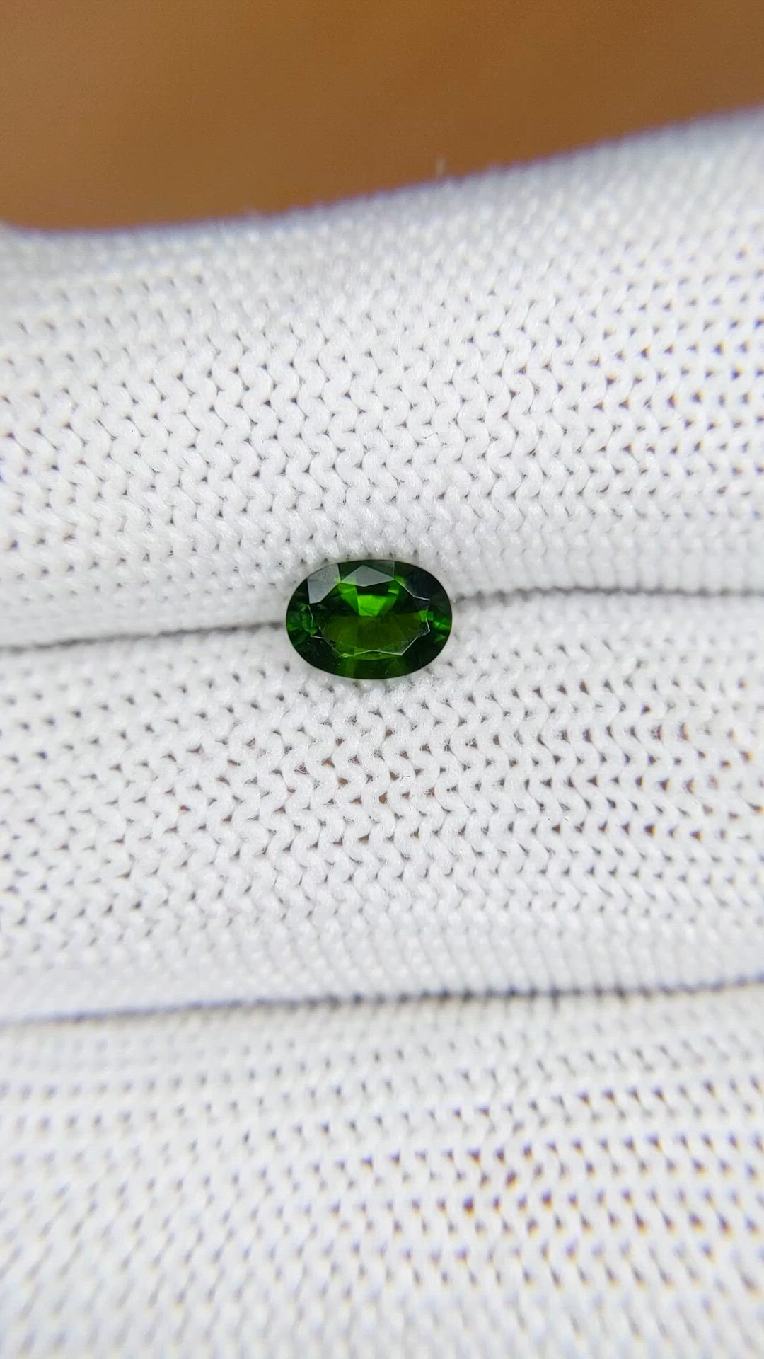0.66 Ct. Chrome Diopside from Brazil Size Video