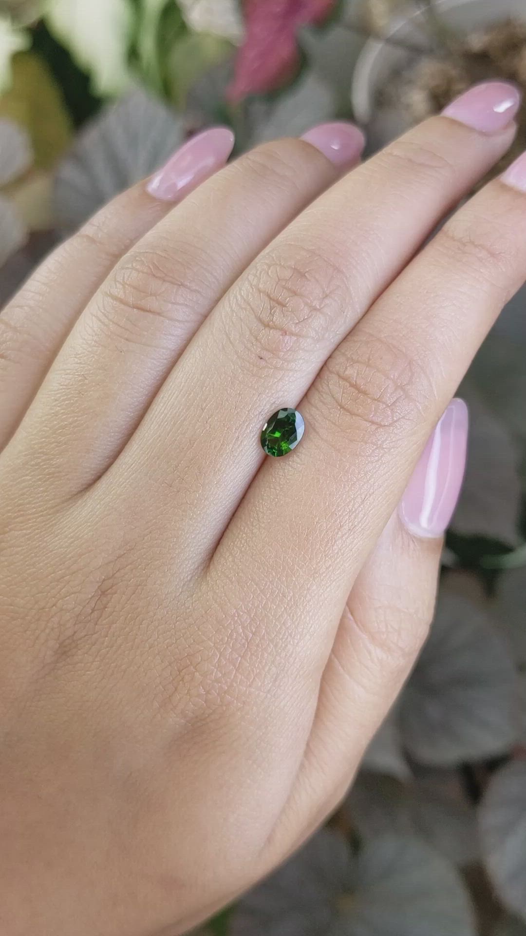0.66 Ct. Chrome Diopside from Brazil Size Video