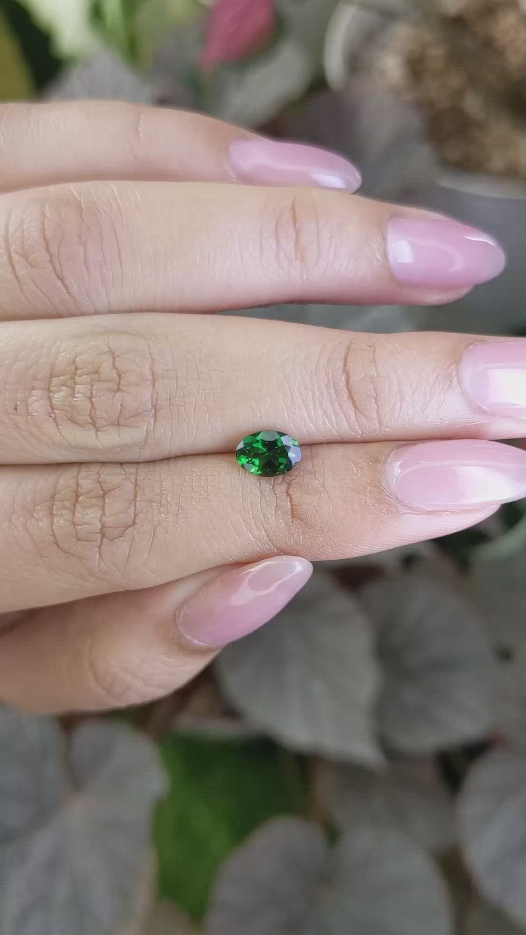 0.67 Ct. Green Chrome Tourmaline from Madagascar Size Video